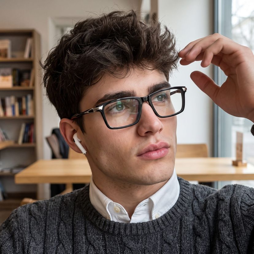 Orion Noir Rectangulaire lunettes