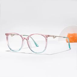 Chanty Rose et vert Ronde lunettes0