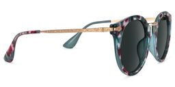 Quentina Bleu Ronde lunettes de soleil2