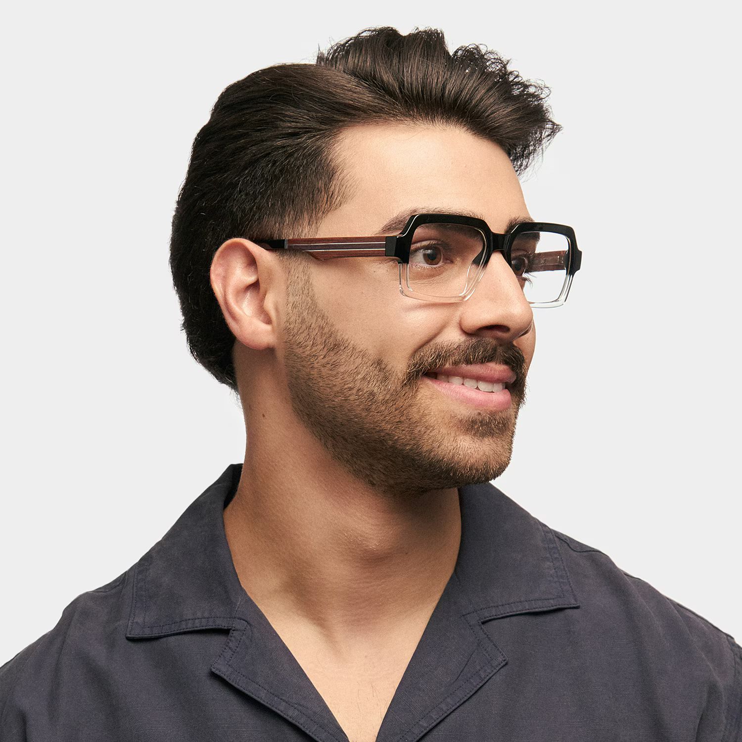 Jack Noir-Cristal Rectangle Lunettes1