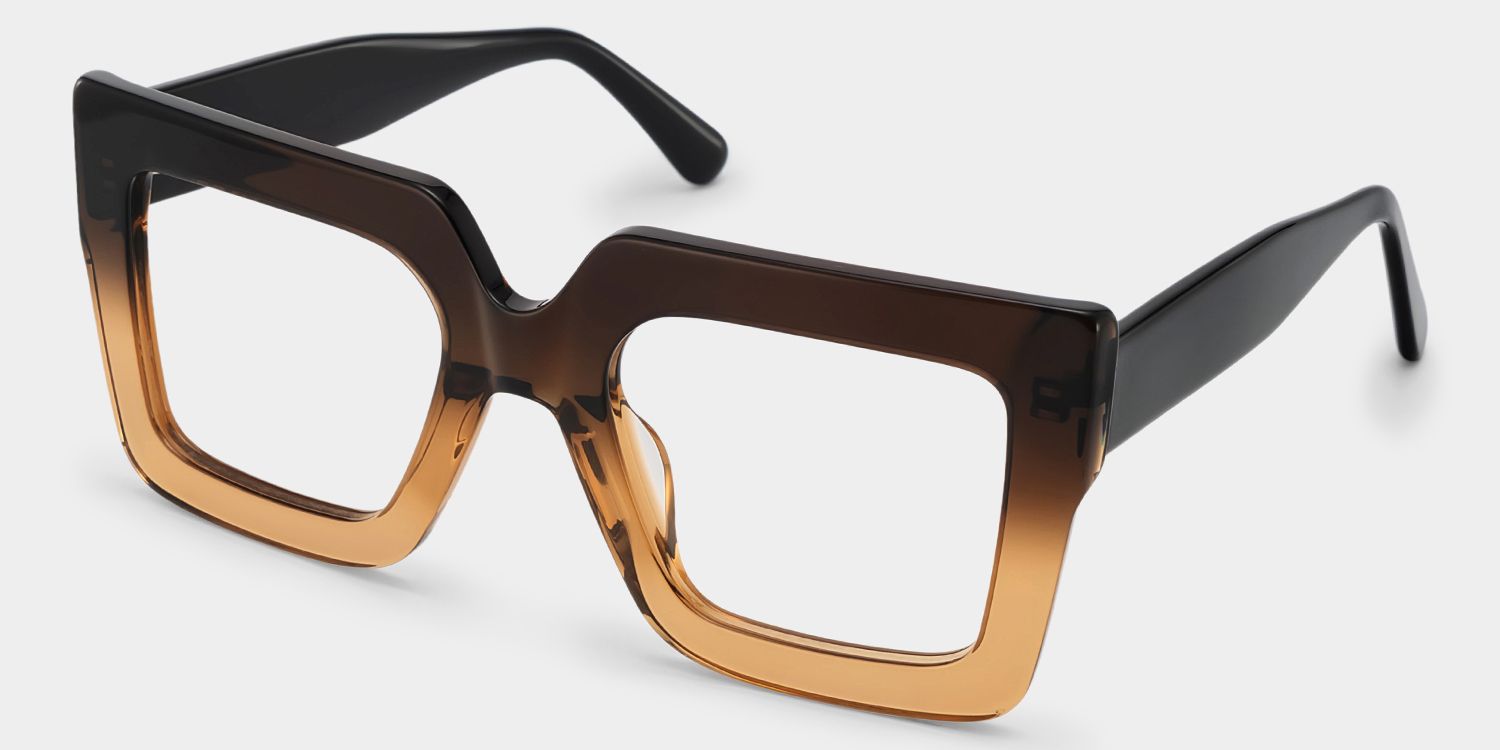 Brandon Marron Carré Lunettes1