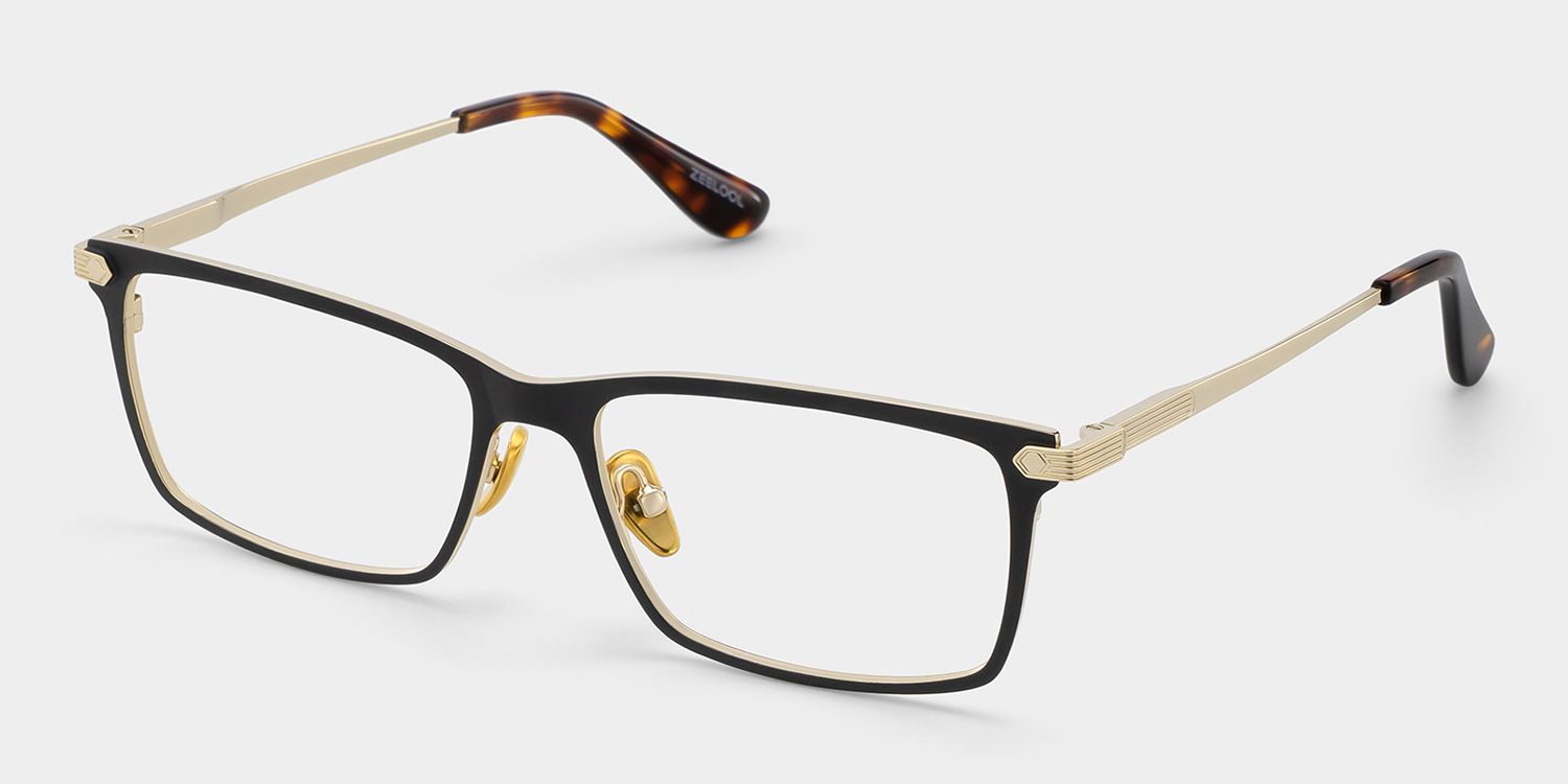 Alexander Lunettes rectangulaires noires2