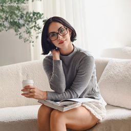 Talia Tortue Carré lunettes7