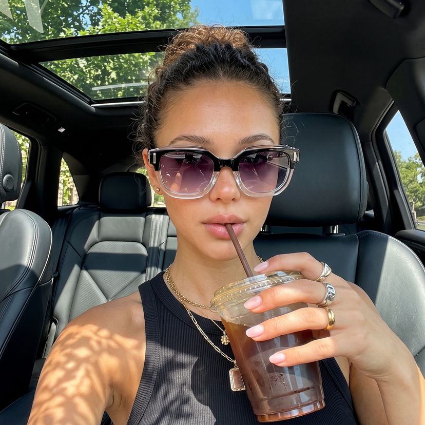 Nia Noir Cristal Carré lunettes de soleil