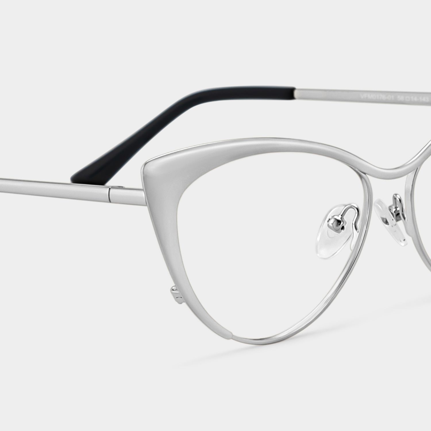 Ellen Cat Eye Métal Argenté Lunettes4