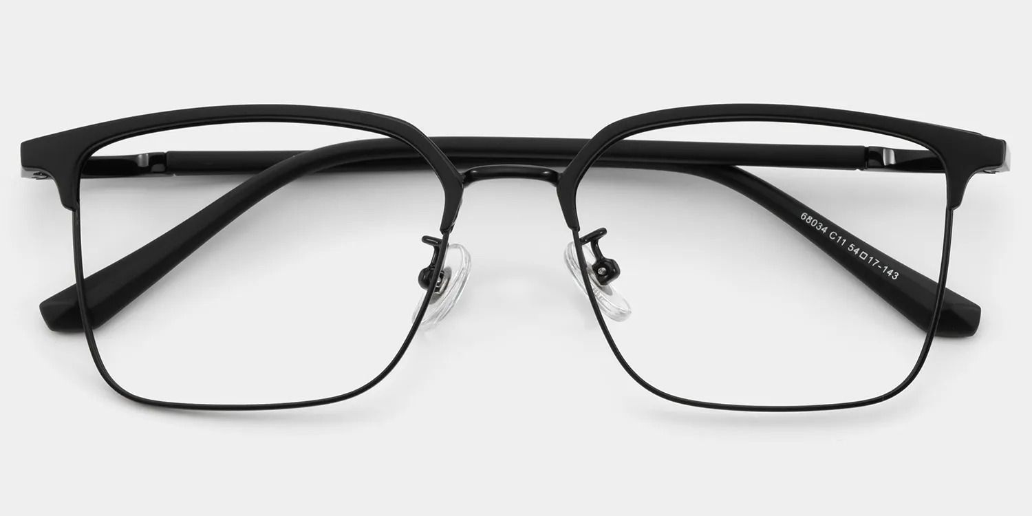 Lunettes rectangulaires noires Tait1