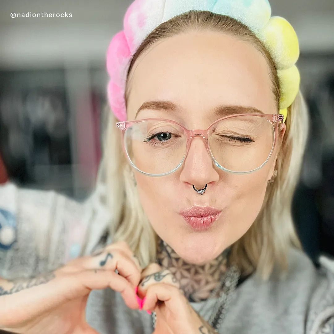 Lunettes rondes rose et vert Babbage7