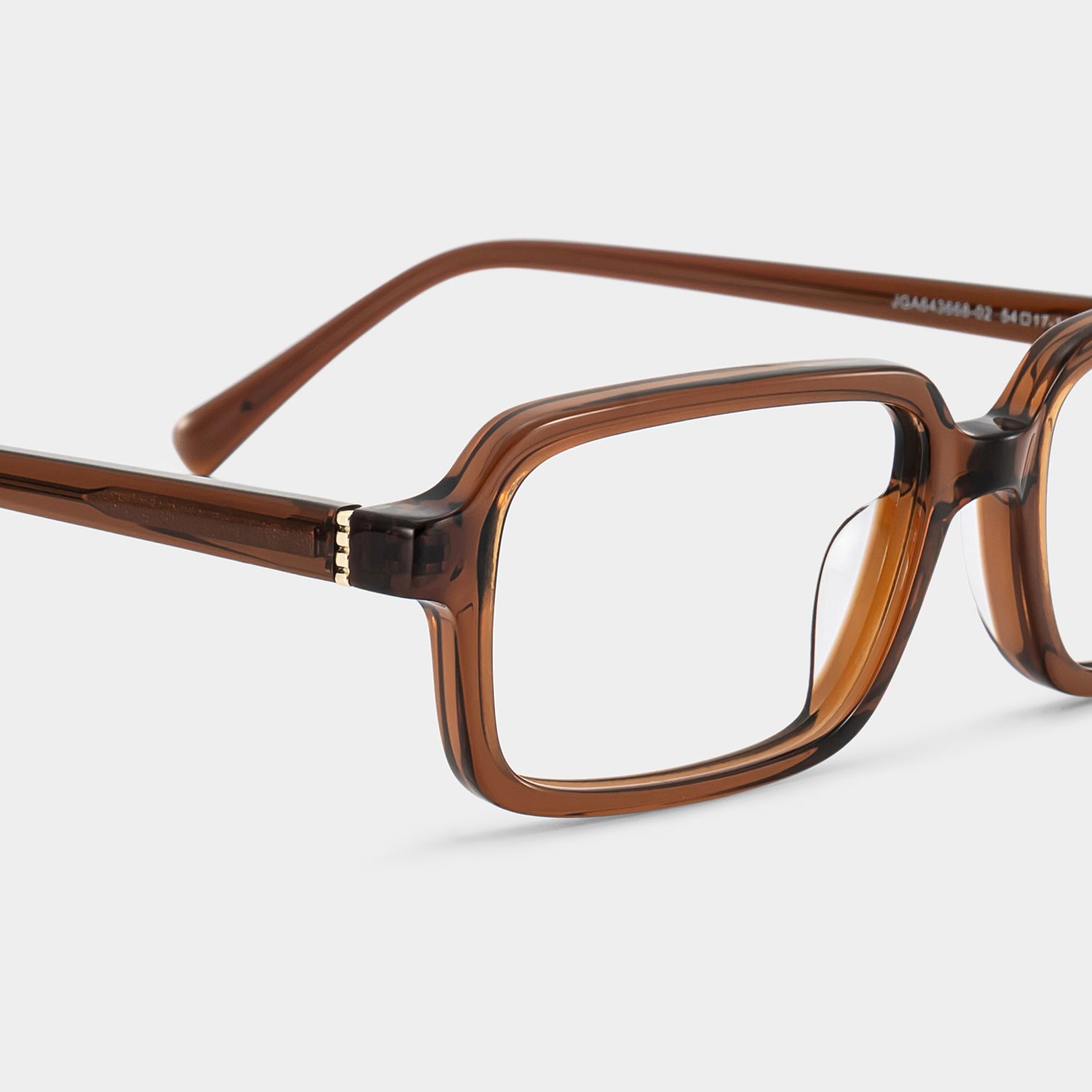 Danielle Lunettes rectangulaires en acétate marron5