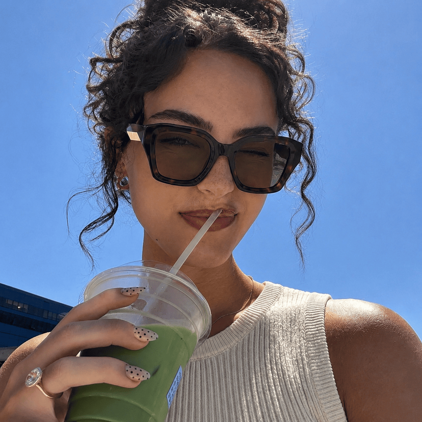 Rhea Tortue Carré lunettes de soleil