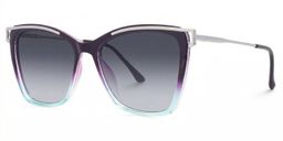 Krystle Bleu-violet Carré lunettes de soleil1