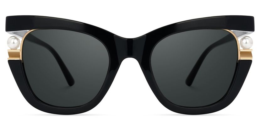 Pearl Noir Cat-eye lunettes de soleil