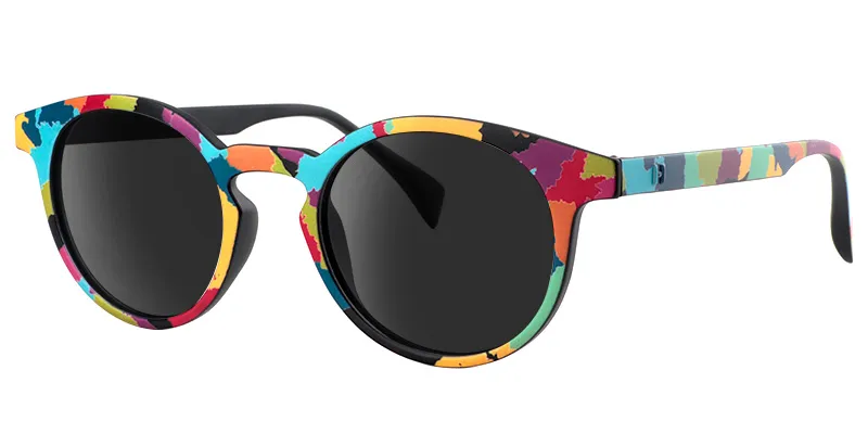 Minne Round Colorée Lunettes de soleil à Monture en Ligne | ZEELOOL FR1