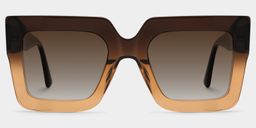 Brandon Marron Carré lunettes de soleil0