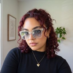 Ebony Cristal Carré lunettes de soleil5