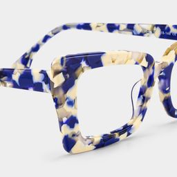 Newell Blue-Floral Rectangulaire lunettes5