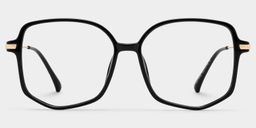 Payton Noir Géométrique lunettes1