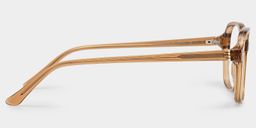 Clementine Marron Transparent Carré lunettes4