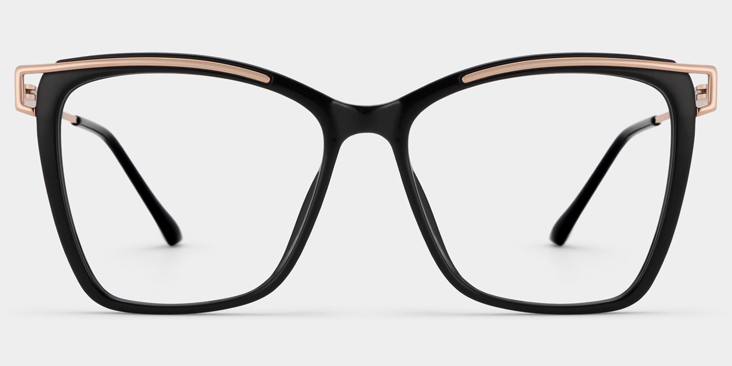 Krystle Noir Carré Lunettes0