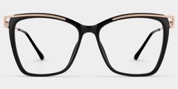 Krystle Noir Carré lunettes0