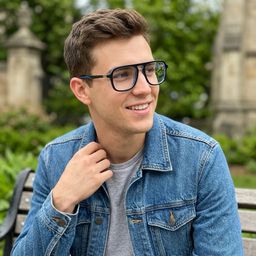 Ryder Bleu Aviateur lunettes6