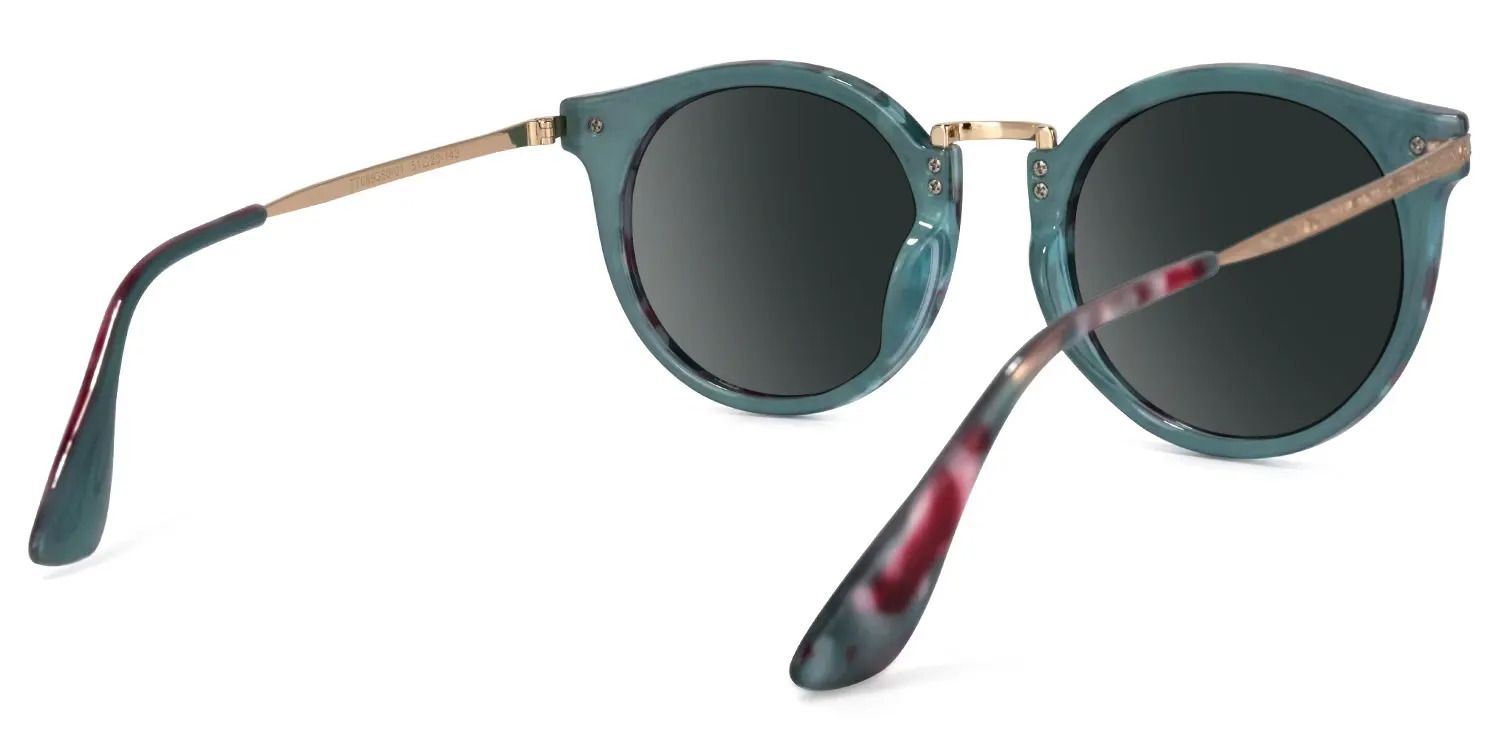 Quentina Round Bleu Lunettes de soleil pour Sublimer votre Visage | ZEELOOL FR3