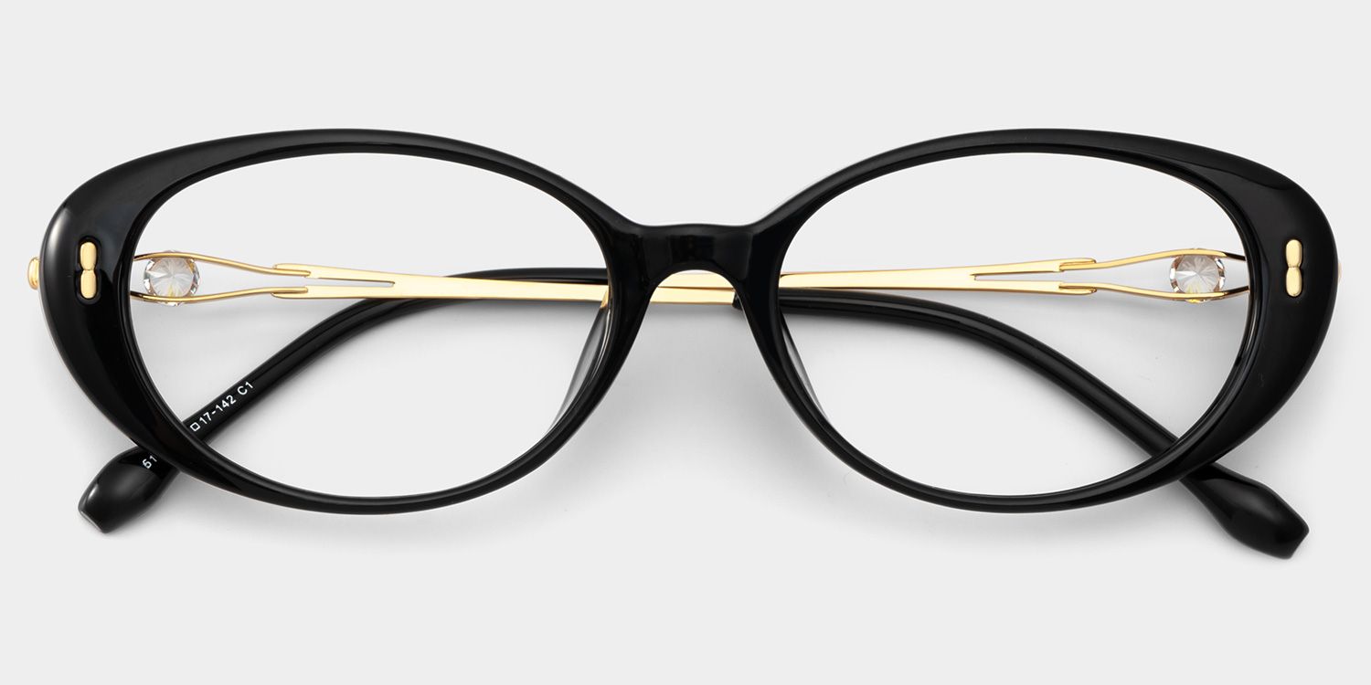 Lunettes ovales noires TR901