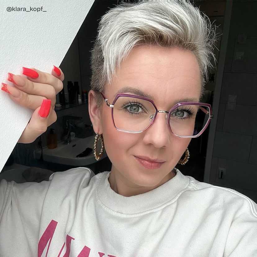 Burt Violet Géométrique lunettes