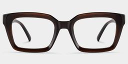 Marley Marron Foncé Rectangulaire lunettes1