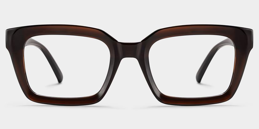 Marley Marron Foncé Rectangulaire lunettes