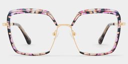 Cordaro Violet-Floral Carré lunettes2