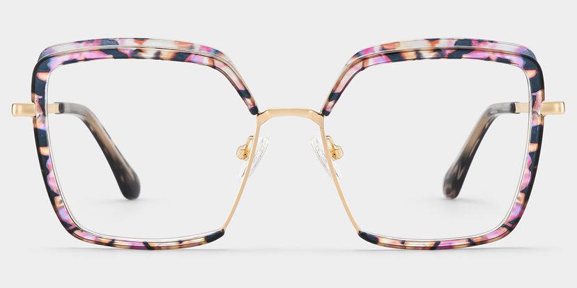 Cordaro Violet-Floral Carré lunettes