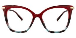 Lamar rouge Papillon lunettes0