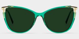 Yomary Vert Cat-eye lunettes de soleil0