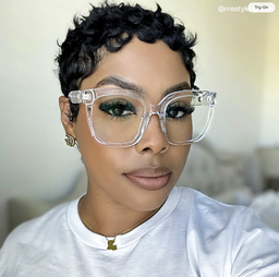 Ebony Cristal Carré lunettes9