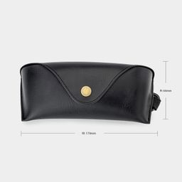 Étui À Lunettes En Cuir Noir De Haute Qualité3