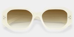 Tara Blanc Rectangulaire lunettes de soleil0