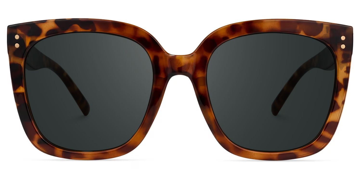 Ebony Square Tortue Lunettes de soleil pour Sublimer votre Visage | ZEELOOL FR1