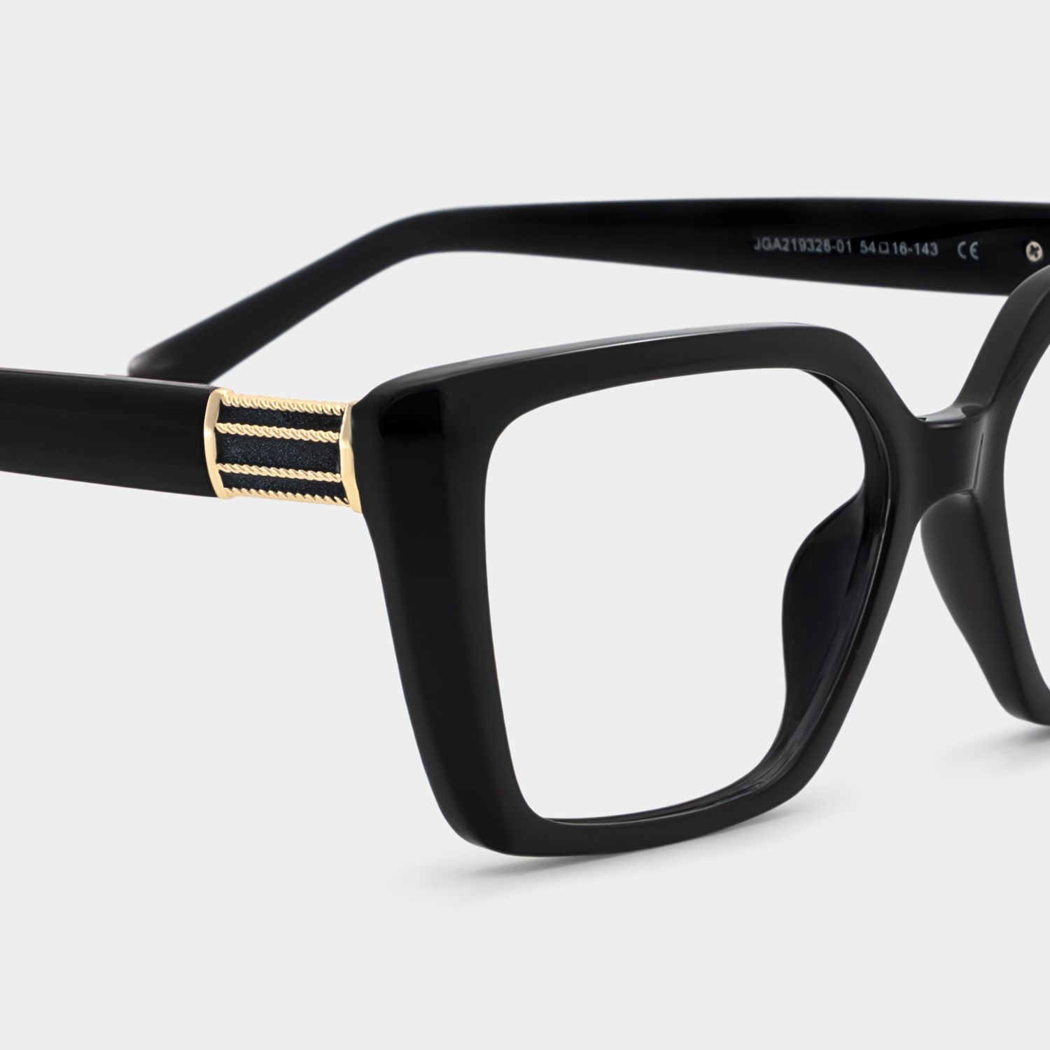 Emery Géométriques Acétate Noir Lunettes4
