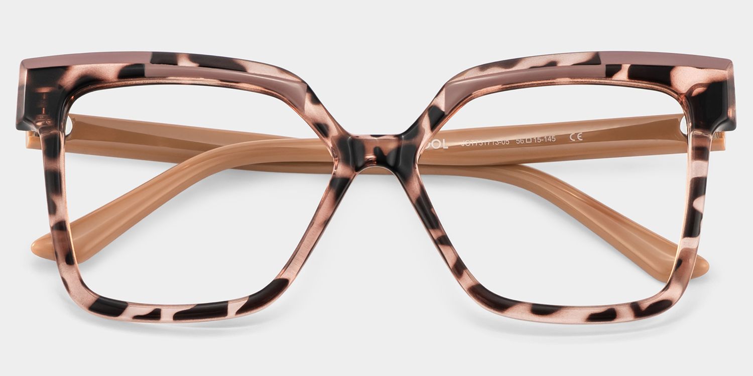 Eboney Carrées  Écaille TR90 Lunettes1