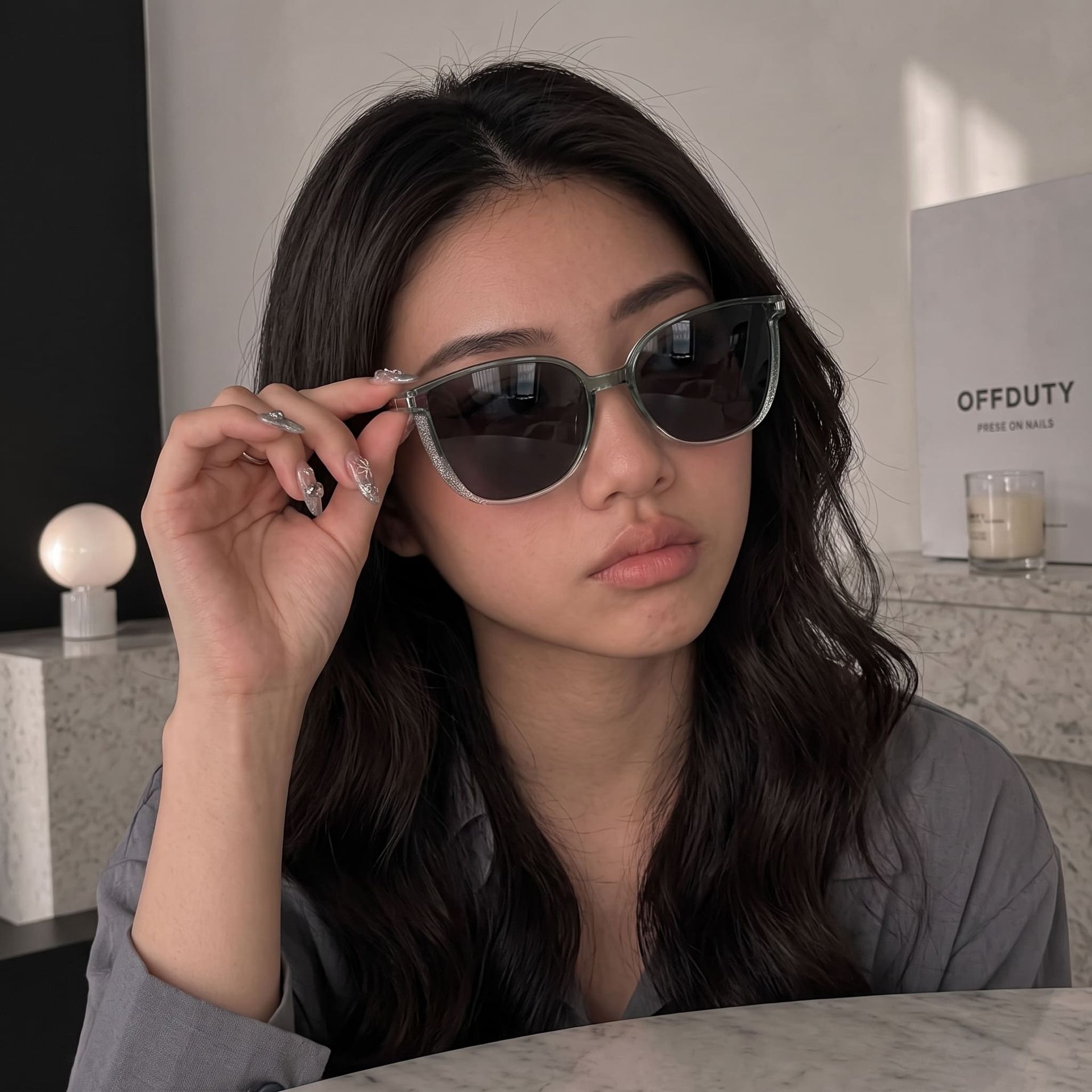 Rodz Tr90 Square Vert-Gris Lunettes de soleil à Monture | ZEELOOL FR5