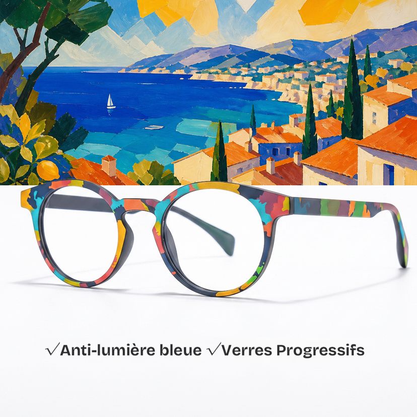 Minne Colorée Ronde lunettes
