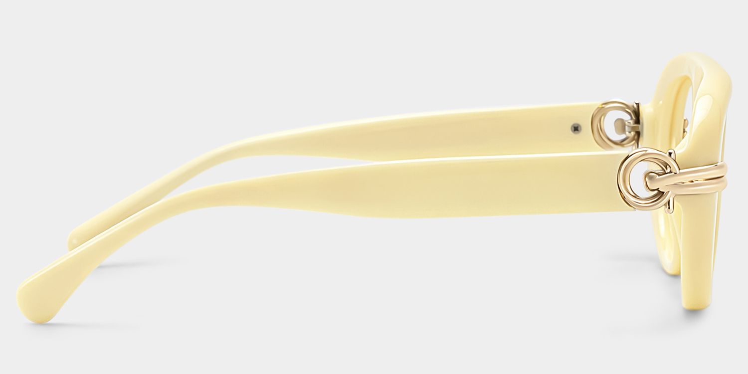 Aveline Lunettes aviateur fines blanches cerclées pour femmes | ZEELOOL3
