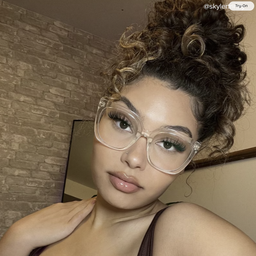 Ebony Cristal Carré lunettes7