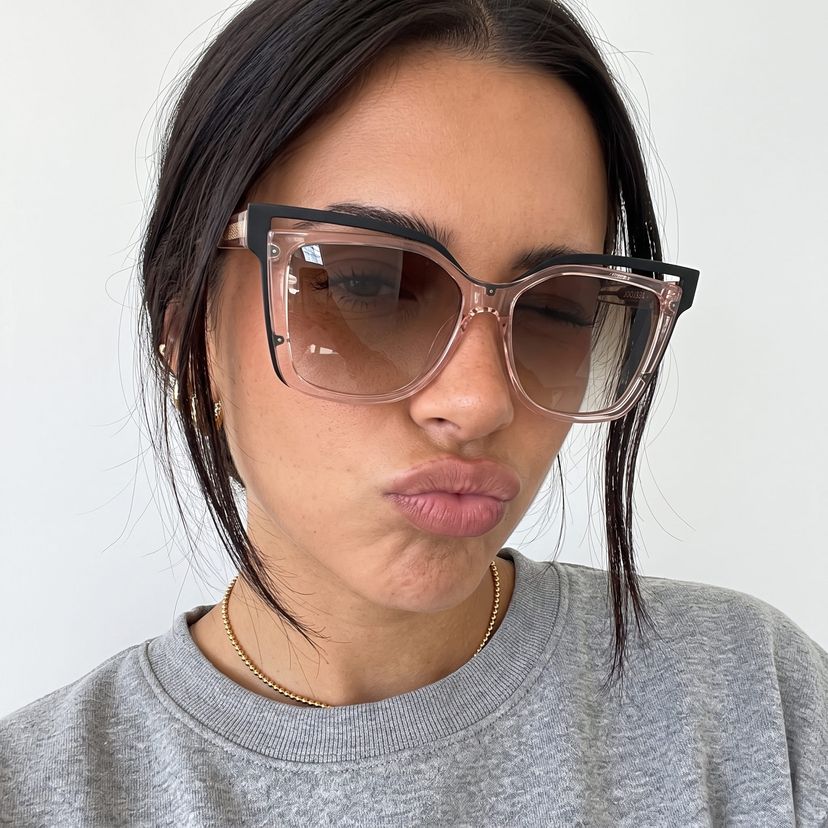 Twolla Beige Carré lunettes de soleil