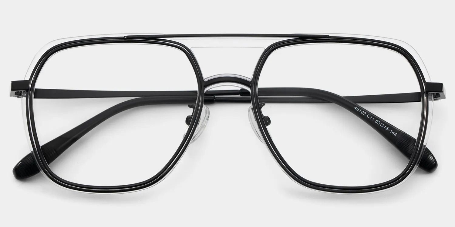 Lunettes aviateurs noires Ella1