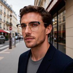 Maxwell Noir Browline lunettes0