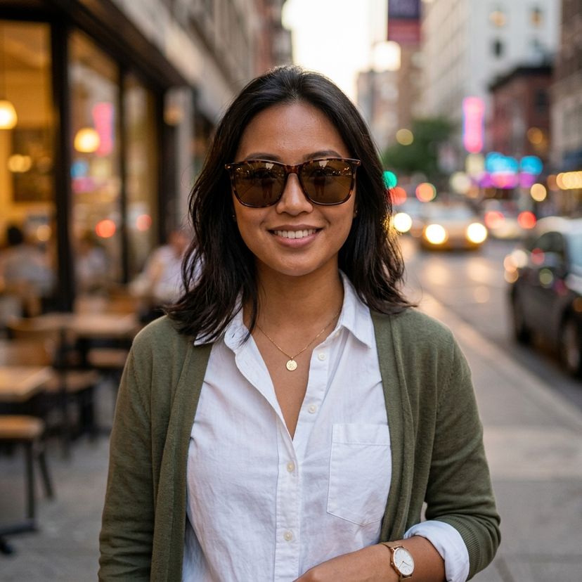 Malika Tortue Carré lunettes de soleil