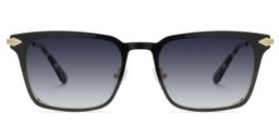 Chaney Noir Rectangulaire lunettes de soleil0