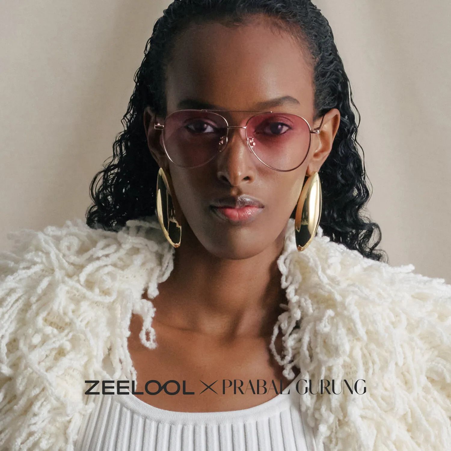Cher Metal Aviator Or Rose Lunettes de soleil à Monture | ZEELOOL FR5