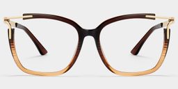 Nuriama Marron Cat-eye lunettes2